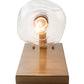 Meyda Lighting Deformado 6" Champagne Metallic Wall Sconce With Clear Shade Glass