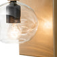 Meyda Lighting Deformado 6" Champagne Metallic Wall Sconce With Clear Shade Glass