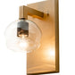 Meyda Lighting Deformado 6" Champagne Metallic Wall Sconce With Clear Shade Glass