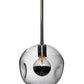 Meyda Lighting Deformado 9" Chrome Mini Pendant Light With Clear Globe Shade Glass