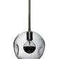Meyda Lighting Deformado 9" Chrome Mini Pendant Light With Clear Globe Shade Glass