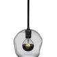 Meyda Lighting Deformado 9" Chrome Mini Pendant Light With Clear Globe Shade Glass