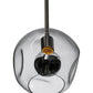 Meyda Lighting Deformado 9" Chrome Mini Pendant Light With Clear Globe Shade Glass