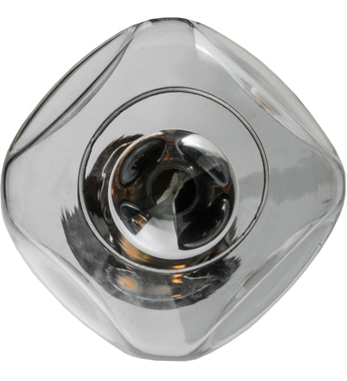 Meyda Lighting Deformado 9" Chrome Mini Pendant Light With Clear Globe Shade Glass