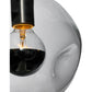 Meyda Lighting Deformado 9" Chrome Mini Pendant Light With Clear Globe Shade Glass