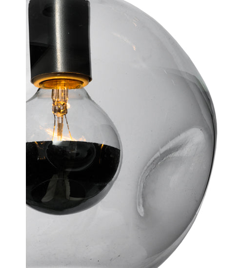 Meyda Lighting Deformado 9" Chrome Mini Pendant Light With Clear Globe Shade Glass