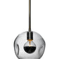Meyda Lighting Deformado 9" Chrome Mini Pendant Light With Clear Globe Shade Glass
