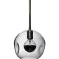 Meyda Lighting Deformado 9" Polished Nickel Pendant Light With Clear Shade Glass