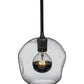 Meyda Lighting Deformado 9" Polished Nickel Pendant Light With Clear Shade Glass