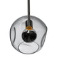 Meyda Lighting Deformado 9" Polished Nickel Pendant Light With Clear Shade Glass