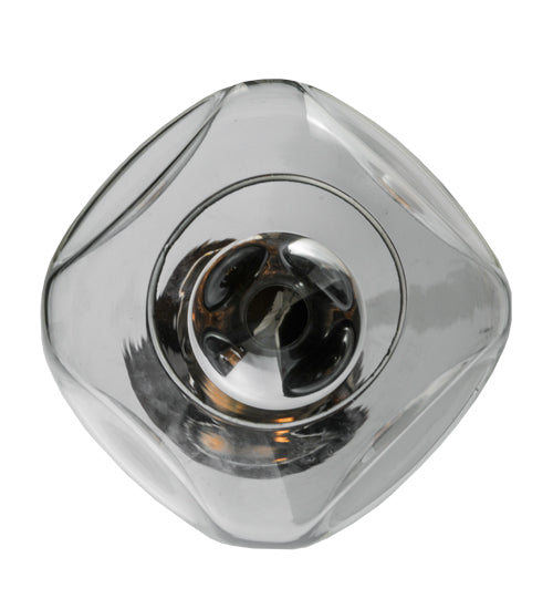 Meyda Lighting Deformado 9" Polished Nickel Pendant Light With Clear Shade Glass