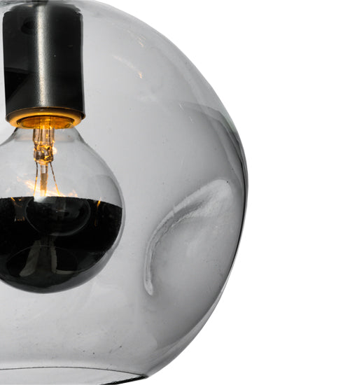 Meyda Lighting Deformado 9" Polished Nickel Pendant Light With Clear Shade Glass