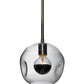 Meyda Lighting Deformado 9" Polished Nickel Pendant Light With Clear Shade Glass