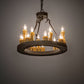 Meyda Lighting Deina 21" 18-Light Chestnut Chandelier With Amber Faux Candlelight