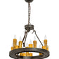 Meyda Lighting Deina 21" 18-Light Chestnut Chandelier With Amber Faux Candlelight
