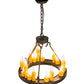 Meyda Lighting Deina 21" 18-Light Chestnut Chandelier With Amber Faux Candlelight