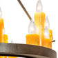 Meyda Lighting Deina 21" 18-Light Chestnut Chandelier With Amber Faux Candlelight