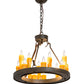 Meyda Lighting Deina 21" 18-Light Chestnut Chandelier With Amber Faux Candlelight