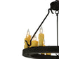 Meyda Lighting Deina 24" 18-Light Coffee Bean Chandelier With Amber Faux Candlelight