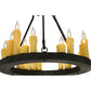 Meyda Lighting Deina 24" 18-Light Coffee Bean Chandelier With Amber Faux Candlelight