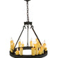 Meyda Lighting Deina 24" 18-Light Coffee Bean Chandelier With Amber Faux Candlelight