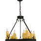 Meyda Lighting Deina 24" 18-Light Coffee Bean Chandelier With Amber Faux Candlelight