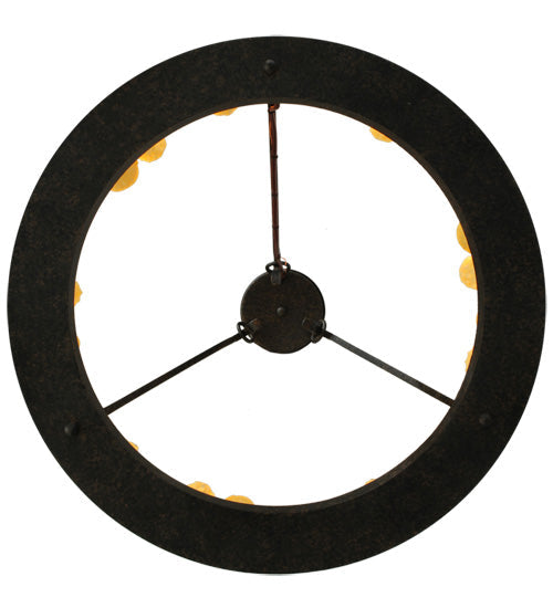 Meyda Lighting Deina 24" 18-Light Coffee Bean Chandelier With Amber Faux Candlelight