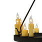 Meyda Lighting Deina 24" 18-Light Coffee Bean Chandelier With Amber Faux Candlelight