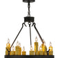 Meyda Lighting Deina 24" 18-Light Wrought Iron Chandelier With Ivory Faux Candlelight