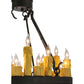 Meyda Lighting Deina 24" 18-Light Wrought Iron Chandelier With Ivory Faux Candlelight