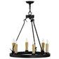 Meyda Lighting Deina 24" 6-Light Blackwash Chandelier With Ivory Faux Candlelight