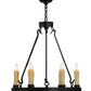 Meyda Lighting Deina 24" 6-Light Blackwash Chandelier With Ivory Faux Candlelight