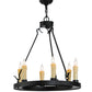 Meyda Lighting Deina 24" 6-Light Blackwash Chandelier With Ivory Faux Candlelight
