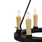 Meyda Lighting Deina 24" 6-Light Blackwash Chandelier With Ivory Faux Candlelight