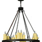 Meyda Lighting Deina 36" 24-Light Chestnut Chandelier With Ivory Faux Candlelight