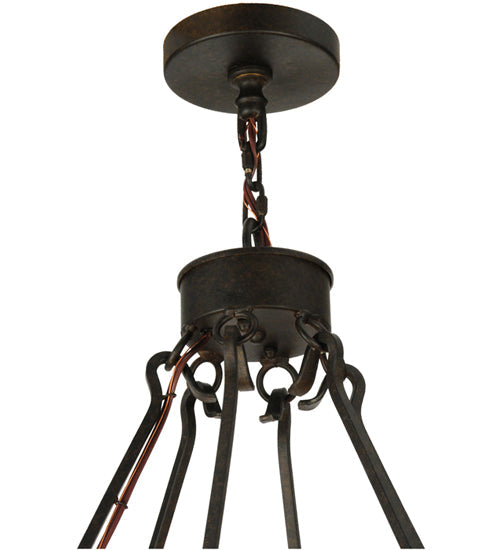 Meyda Lighting Deina 36" 24-Light Chestnut Chandelier With Ivory Faux Candlelight