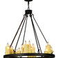 Meyda Lighting Deina 36" 24-Light Chestnut Chandelier With Ivory Faux Candlelight