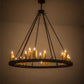 Meyda Lighting Deina 49" 24-Light Classic Rust Chandelier With Ivory Faux Candlelight