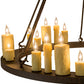 Meyda Lighting Deina 49" 24-Light Classic Rust Chandelier With Ivory Faux Candlelight