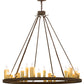 Meyda Lighting Deina 49" 24-Light Classic Rust Chandelier With Ivory Faux Candlelight