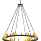 Meyda Lighting Deina 60" 28-Light Smoke Chandelier With Amber Faux Candlelight