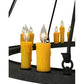 Meyda Lighting Deina 60" 28-Light Smoke Chandelier With Amber Faux Candlelight