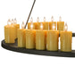 Meyda Lighting Deina 60" 30-Light Wrought Iron Chandelier With Ivory Faux Candlelight