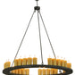 Meyda Lighting Deina 60" 30-Light Wrought Iron Chandelier With Ivory Faux Candlelight