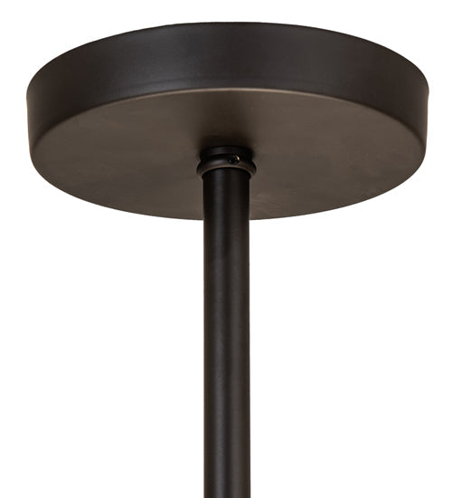 Meyda Lighting Dekko 36" 3-Light Oil Rubbed Bronze Pendant Light With Whitestone Idalight Shade