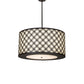 Meyda Lighting Dekko 36" 3-Light Oil Rubbed Bronze Pendant Light With Whitestone Idalight Shade