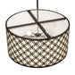 Meyda Lighting Dekko 36" 3-Light Oil Rubbed Bronze Pendant Light With Whitestone Idalight Shade