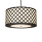 Meyda Lighting Dekko 36" 3-Light Oil Rubbed Bronze Pendant Light With Whitestone Idalight Shade