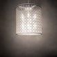 Meyda Lighting Dekko 40" 8-Light Horizon White Pendant Light With White Crystal Rainfall Shade