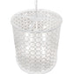Meyda Lighting Dekko 40" 8-Light Horizon White Pendant Light With White Crystal Rainfall Shade
